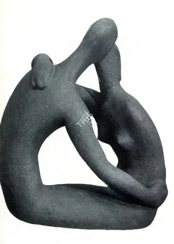 Kar, Chintamoni (Artist). The Kiss. 1961 | Marg, December 1962 | Sculpture | FineArts | 00674801