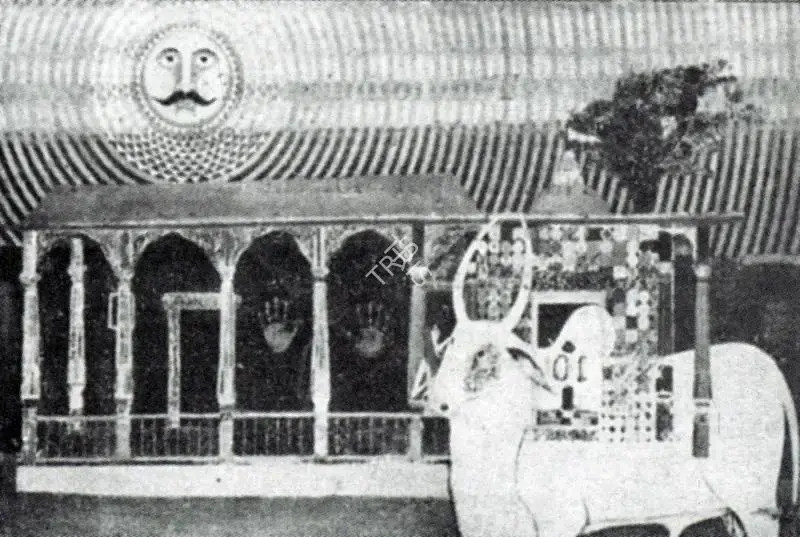 Sagara, Ishwar (Artist). Temple. n.d. | Artrends, July-October 1971 | Painting | FineArts | 00551415