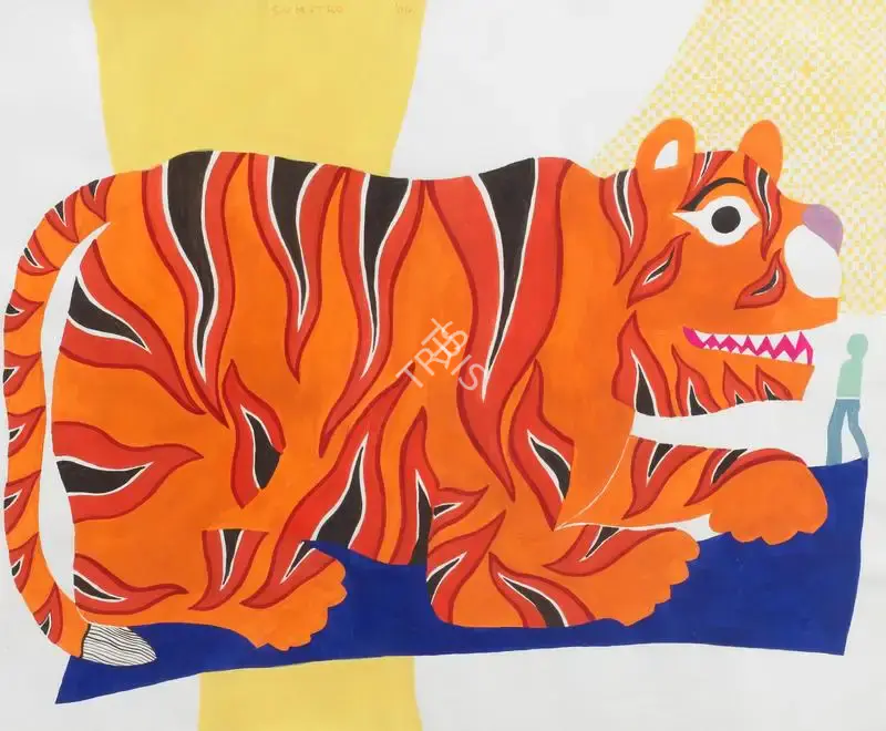 Basak, Sumitro (Artist). Conversation. Gouache on paper, 2004 | Painting | FineArts | 00355093