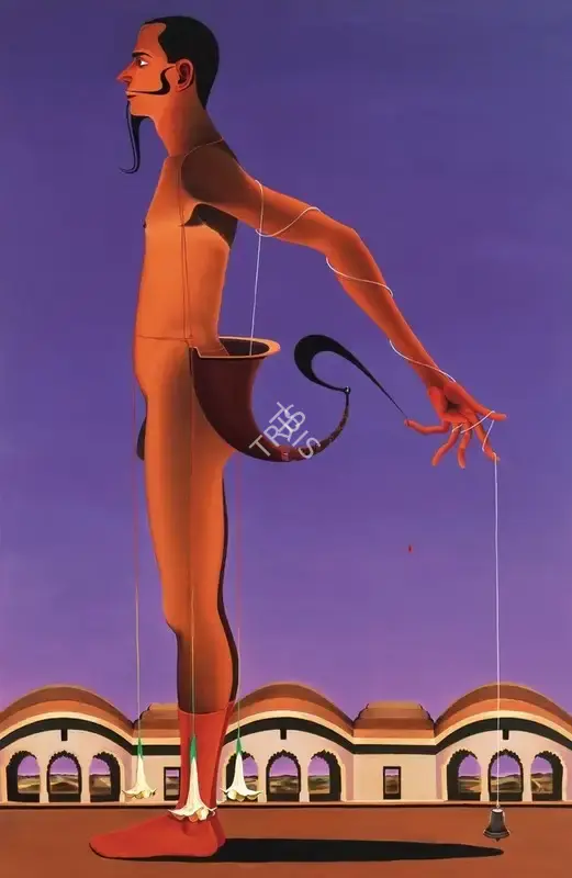 Nair, Surendran (Artist). Beg Your Pardon: The Scorpion Act II - An Actor Meditating on a  Character of an Imaginary Play. Oil on canvas, 2002 | Painting | FineArts | 00646763