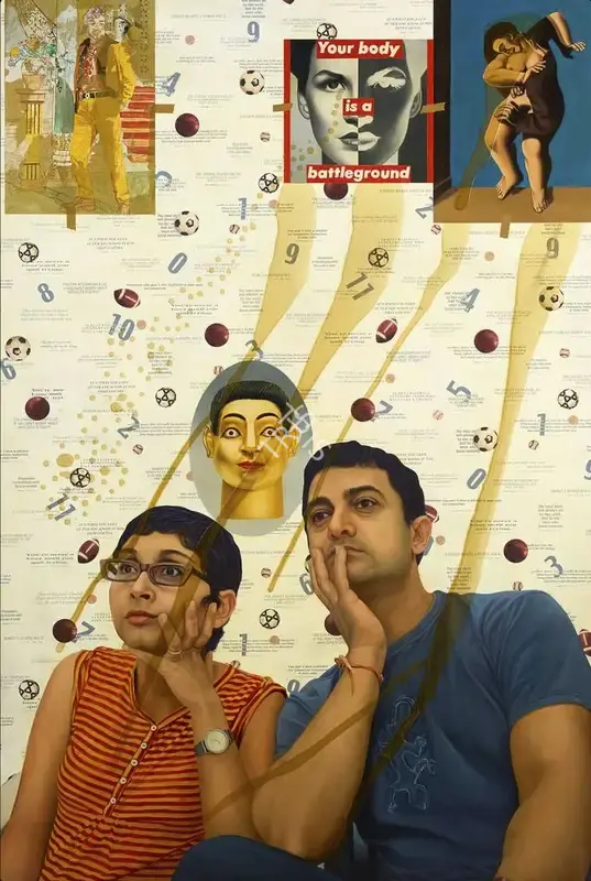 Dodiya, Atul (Artist). The Titanic Days. Enamel paint & synthetic varnish with gold on laminate pasted on plywood, 2006-2010 | Painting | EconomicsArt | 00872188