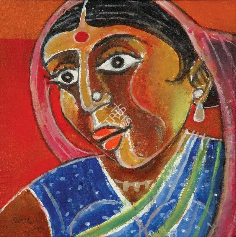 Sen, Paritosh (Artist). Portrait of a Woman, 2005 | Painting