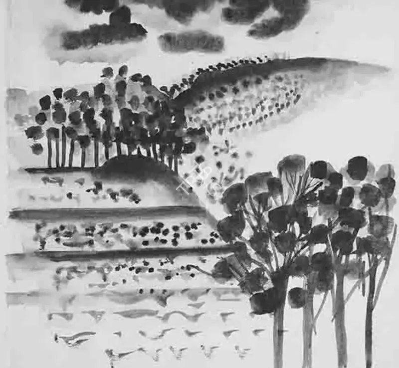 Khakhar, Bhupen (Artist). Trees, n.d. | Painting