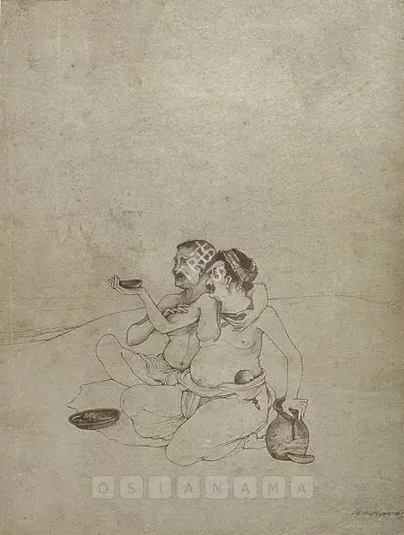 Bose, Nandalal (Artist). Jagai Madhai, early 1930s | Graphic Art