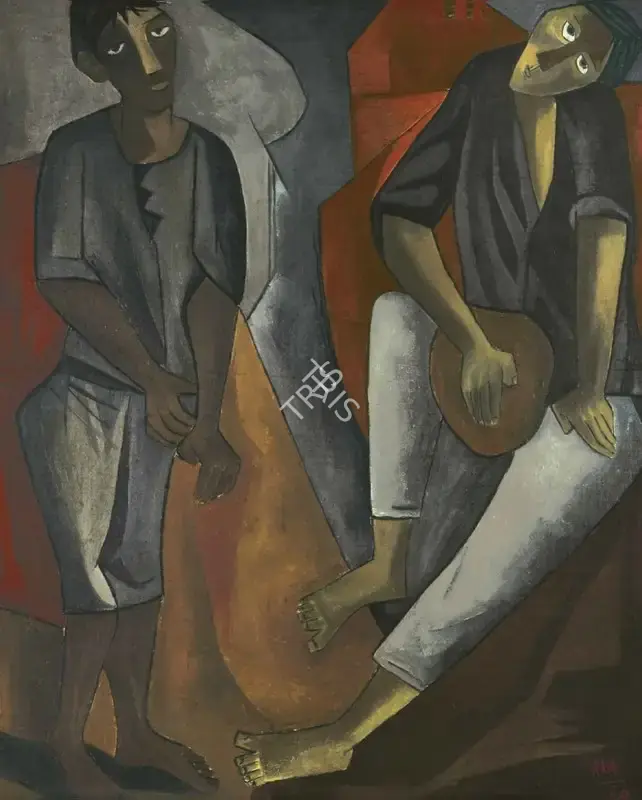 Ramkumar (Artist). Untitled (Orphans), 1956 | Painting