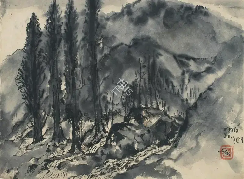 Bose, Nandalal (Artist). Untitled, 1957 | Painting