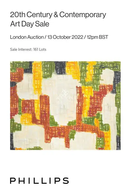 Phillips de Pury (Auction House). 20th Century & Contemporary Art - Day Sale. 13 October 2022, London | Auction Catalogue | EconomicsArt | 00862449