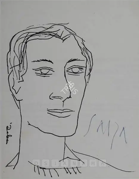 Souza, F.N. (Artist). Portrait Of A Man, n.d. | Drawing