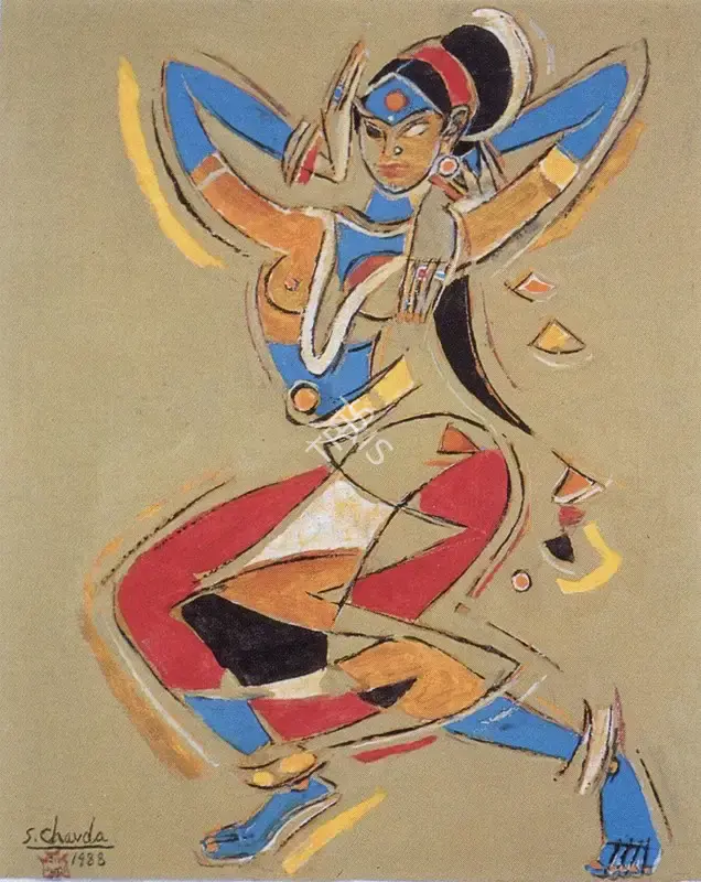Chavda, Shiavax (Artist). Folk Dance, 1988 | Painting