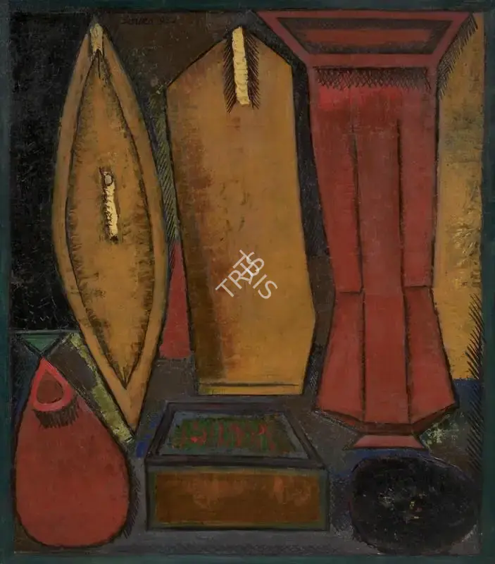 Souza, F.N. (Artist). Untitled (Still Life with Juxtaposed Forms), 1952 | Painting