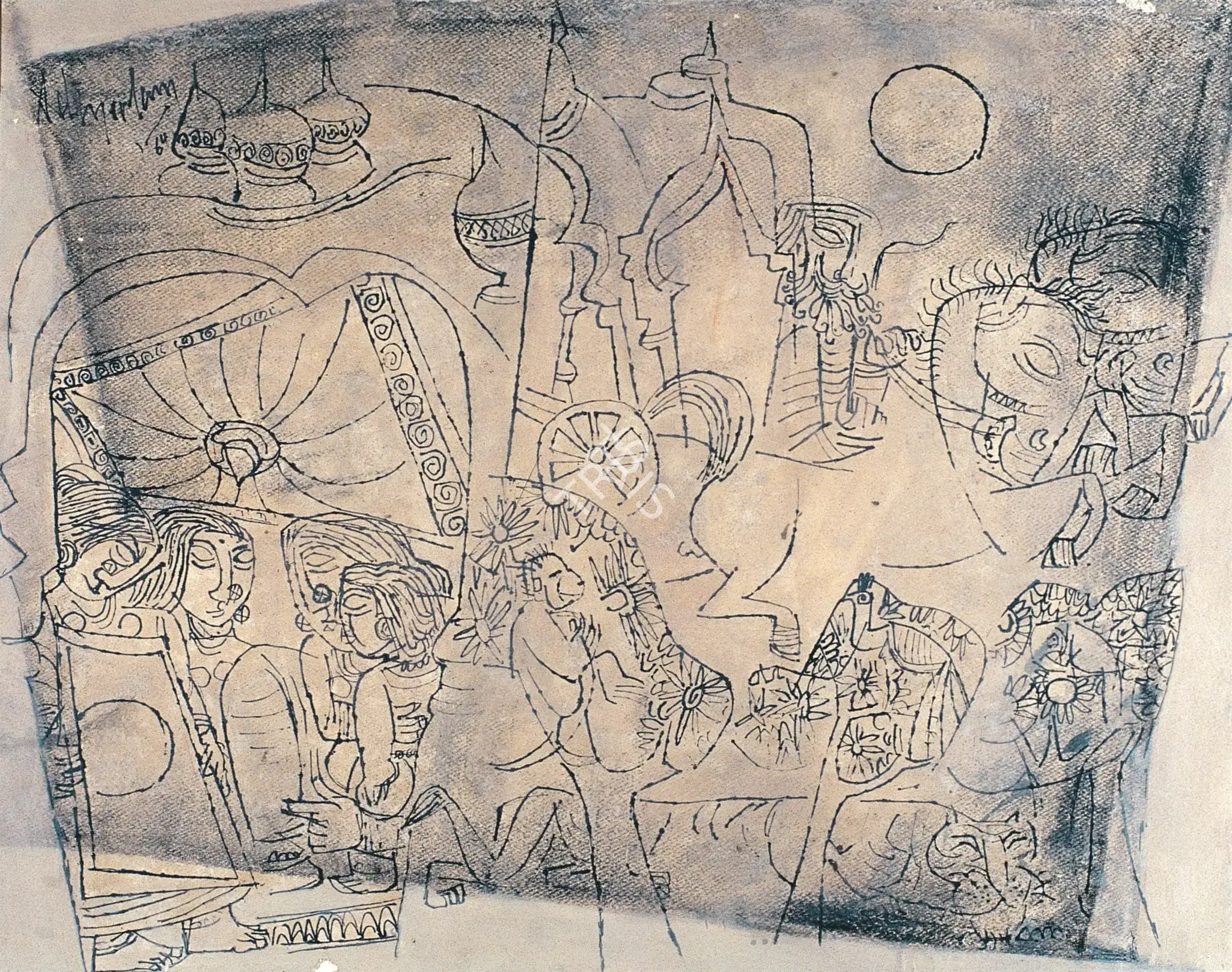 Adimoolam, K.M. (Artist). Untitled, 1964 | Painting