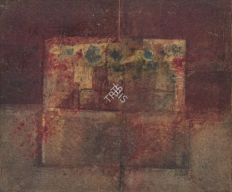 Bakre, S.K. (Artist). Eclipse of the Sun. Oil on canvas, 1968 | Painting | FineArts | 00418566