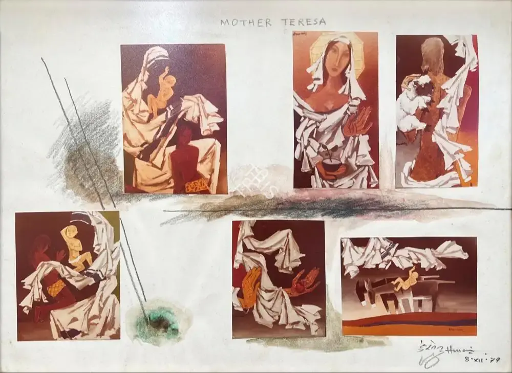 Husain, M.F. (Artist). Mother Teresa, 1979 | Painting