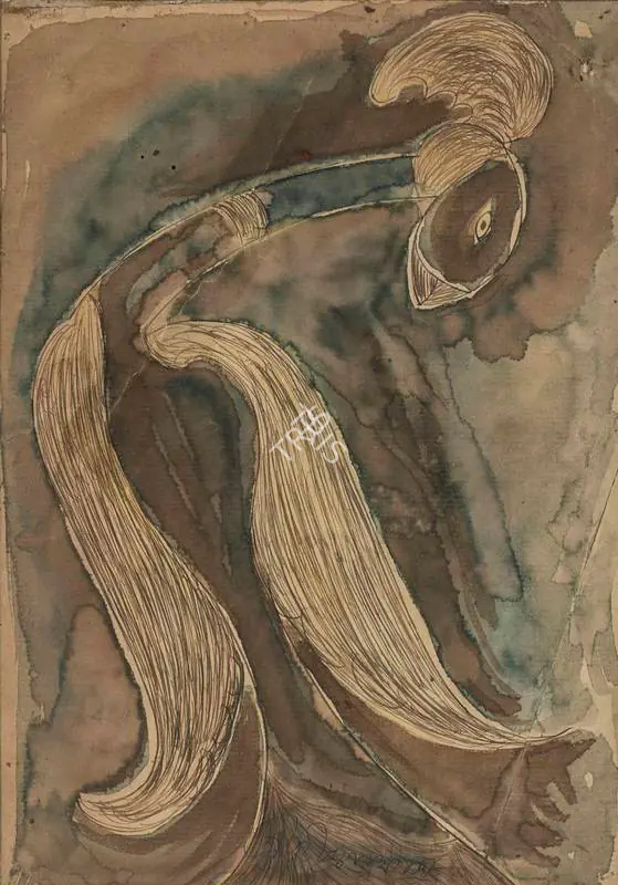 Tagore, Rabindranath (Artist). Untitled. Watercolour & Ink on paper, n.d. | Painting  | 00860065