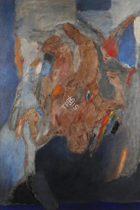 Mehta, Tyeb (Artist). Falling Figure. Oil on canvas, 1965 | Painting | FineArts | 00595721