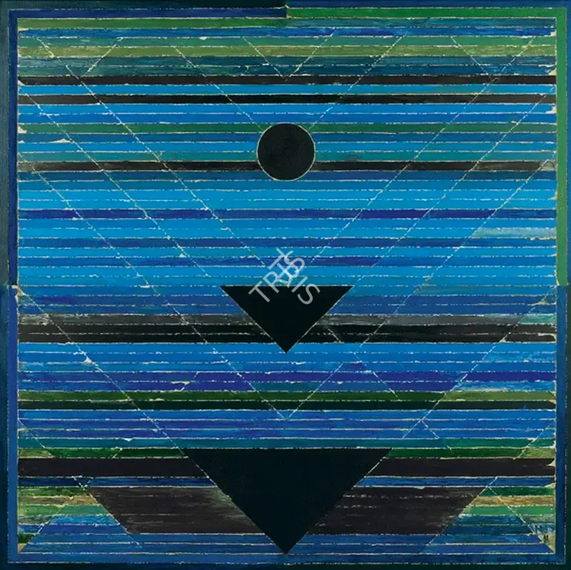 Raza, S.H. (Artist). Jala Bindu. Acrylic on canvas, 1998 | Painting | FineArts | 00331223