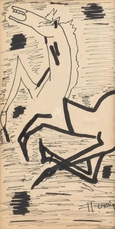 Husain, M.F. (Artist). Untitled (Horse), n.d. | Painting