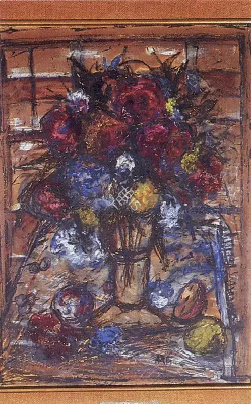 Ara, K.H. (Artist). Flowers, 1953 | Painting