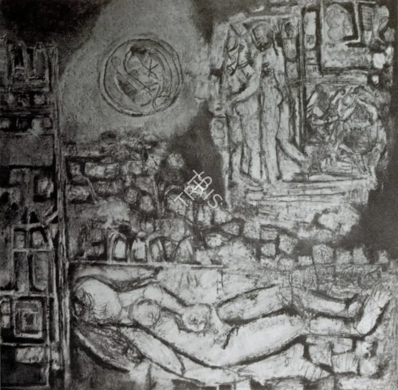 Haridasan, K.V. (Artist). Dream. n.d. | Artrends, January-April 1966 | Painting | FineArts | 00551705