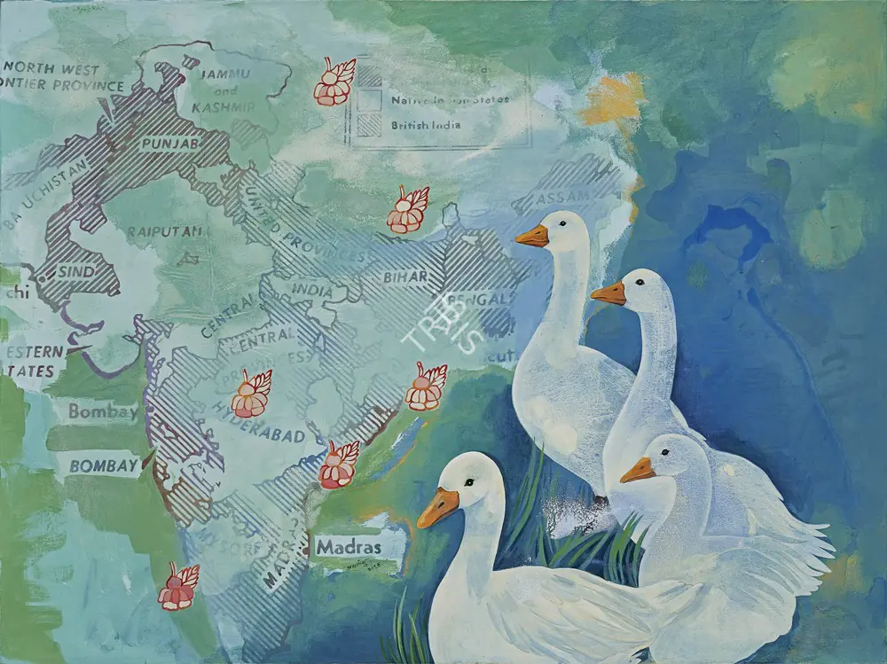Chowdhury, Arunanshu (Artist). Passage To Mansarovar. Acrylic on canvas, 2016 | Painting | FineArts | 00416148