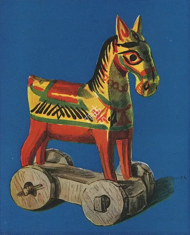 Unknown (Artist). Wooden Horse from Bengal. Wood, n.d. | Marg, April 1951 | Sculpture | FineArts | 00673862
