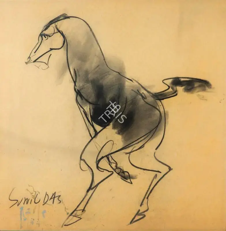 Das, Sunil (Artist). Untitled (Rearing Horse), n.d. | Painting