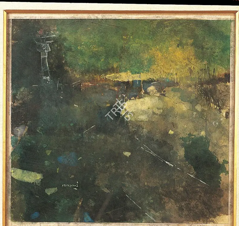 Haloi, Ganesh (Artist). Untitled. Tempera on handmade paper, c.1978 | Painting  | 00877482