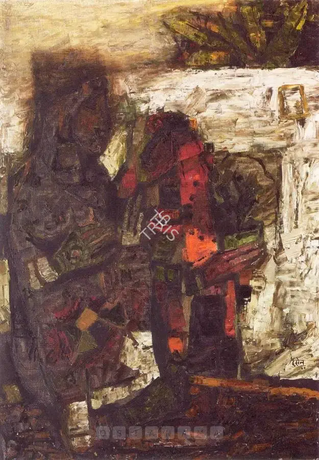 Husain, M.F. (Artist). Untitled (Mehndi), 1962 | Painting