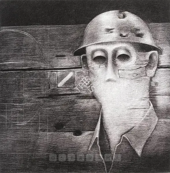 Broota, Rameshwar (Artist). Lost Soldier. Oil on canvas, 1990 | Painting | FineArts | 00599559