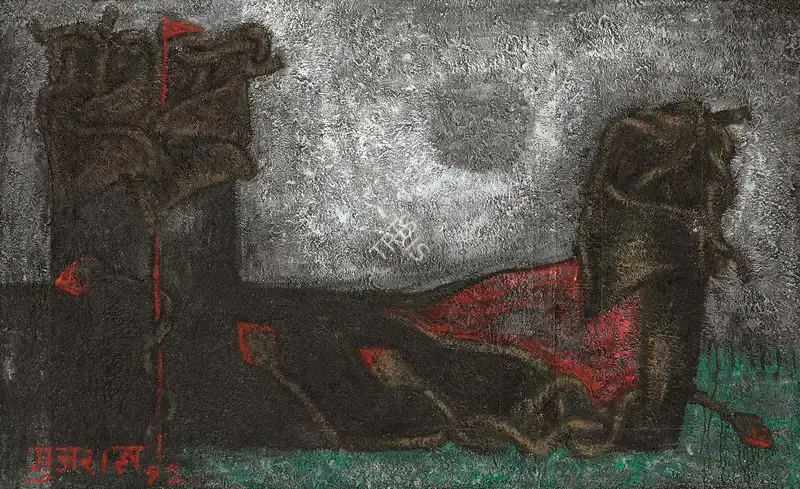 Gujral, Satish (Artist). Untitled (Raising of Lazarus), 1992 | Painting