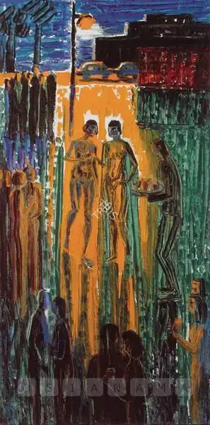 Ahmed, Anna Molka (Artist). Evening Garden Party. Oil on board, 1971 | Painting  | 00881150
