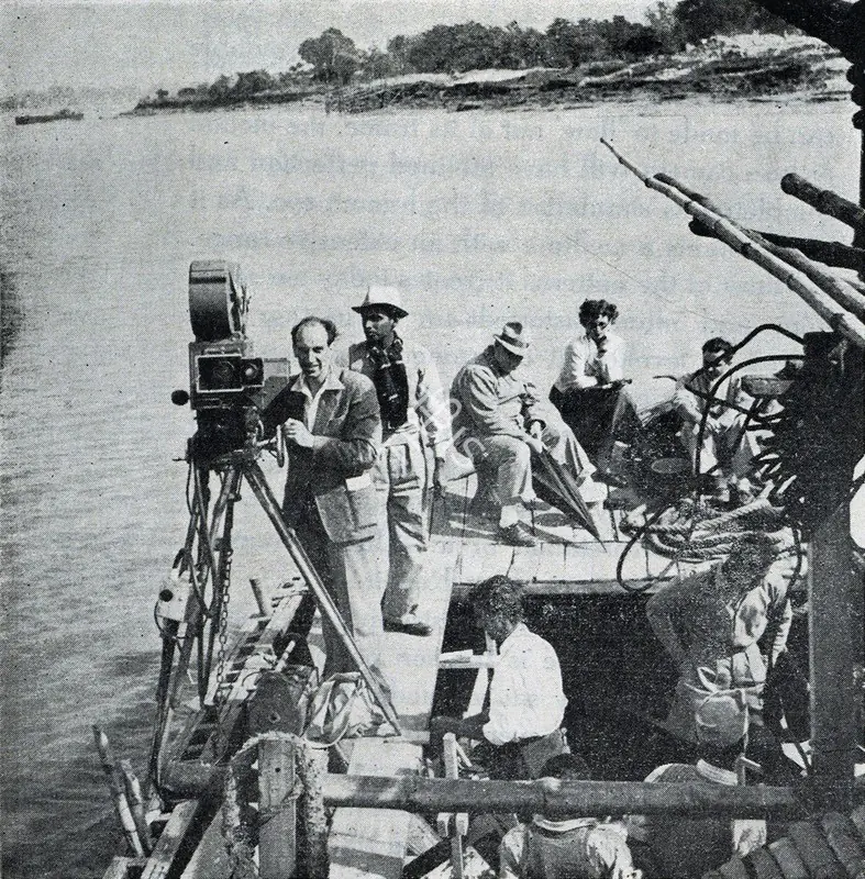 Montgomery, M.H. (Photographer). On Location. n.d. | Contemporary Photograph, Marg, July 1950 | CinemaEducation | 00512938