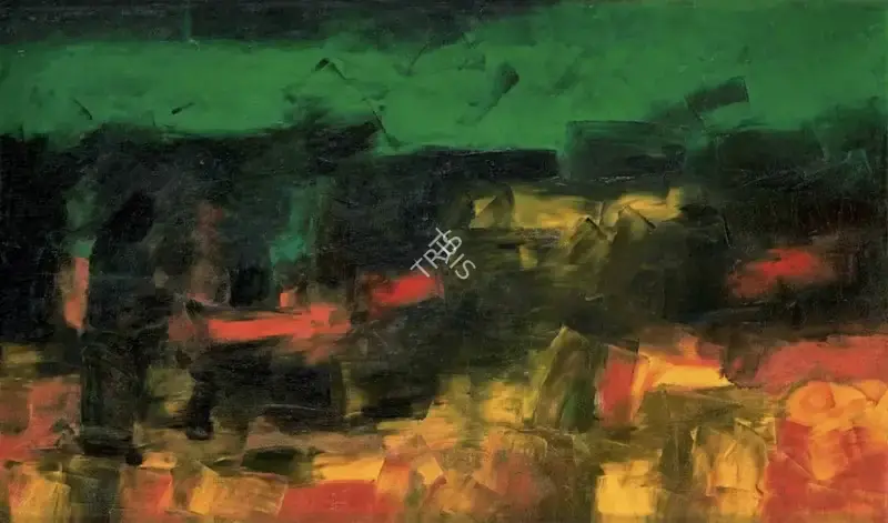 Adimoolam, K.M. (Artist). Nature. Oil on canvas, 1995 | Painting | EconomicsArt | 00869337