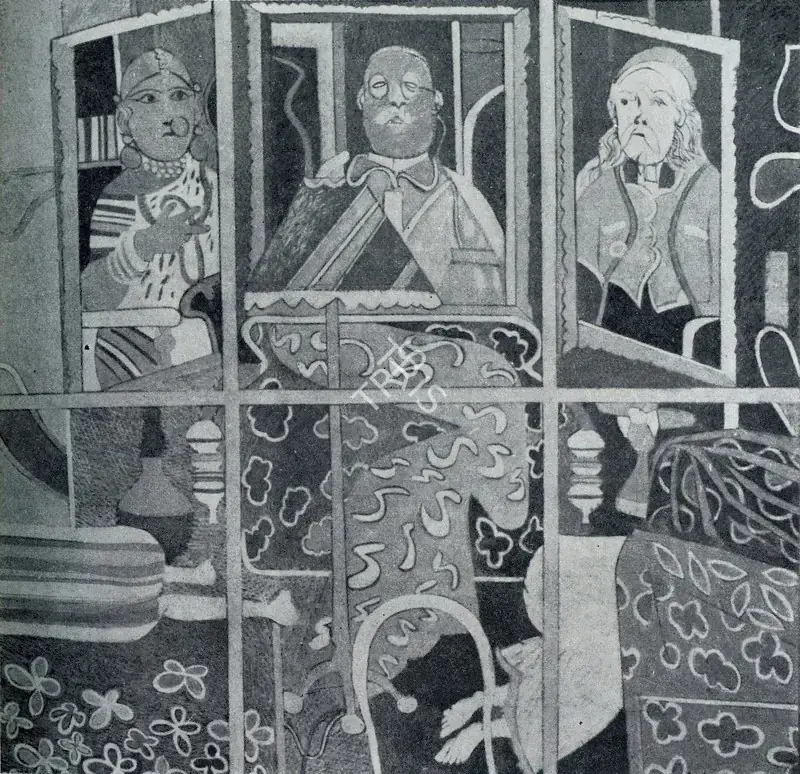 Subramanyan, K.G. (Artist). Interior. Oil on canvas, 1976 | Pictorial Space, 1978 | Painting | FineArts | 00149558