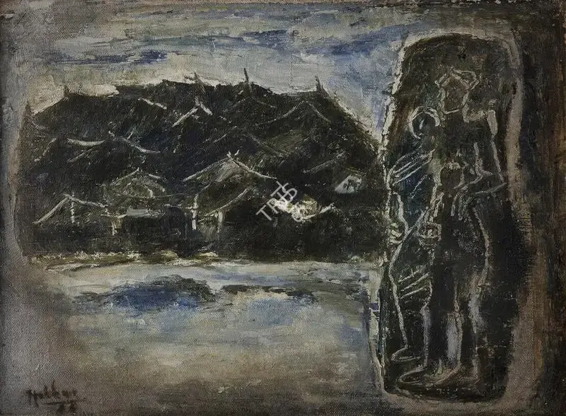 Hebbar, K.K. (Artist). Untitled. Oil on canvas, 1966 | Painting | FineArts | 00416118
