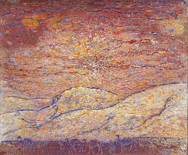 Hebbar, K.K. (Artist). Untitled (Caravan), 1979 | Painting