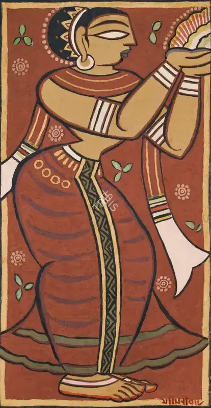 Roy, Jamini (Artist). Untitled (Gopini), n.d. | Painting