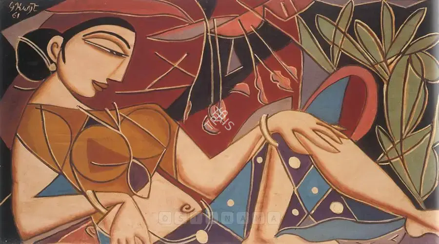 Keyt, George (Artist). Reclining Woman, 1961 | Painting