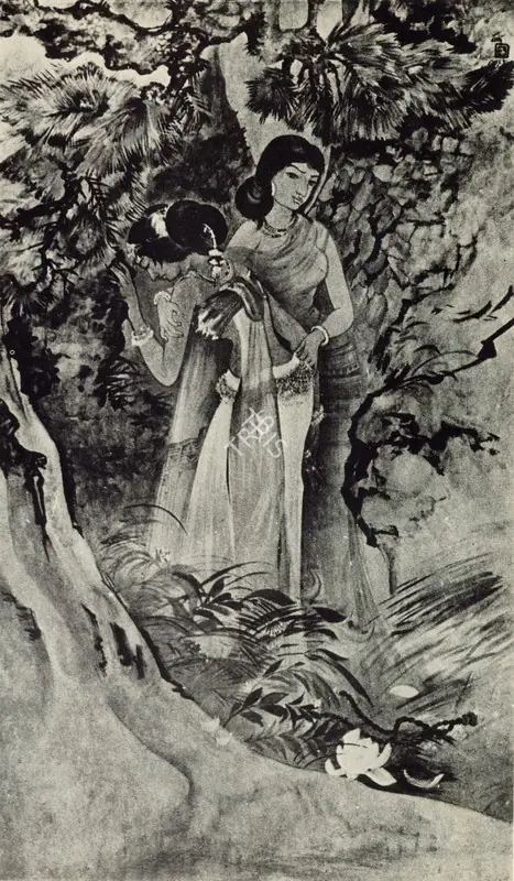 Bose, Nandalal (Artist). Grief of Uma. 1921 | Marg, March 1983 | Painting | FineArts | 00674981