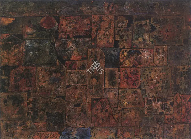 Gaitonde, V.S. (Artist). Untitled. Oil on canvas, 1949 | Painting | FineArts | 00598826