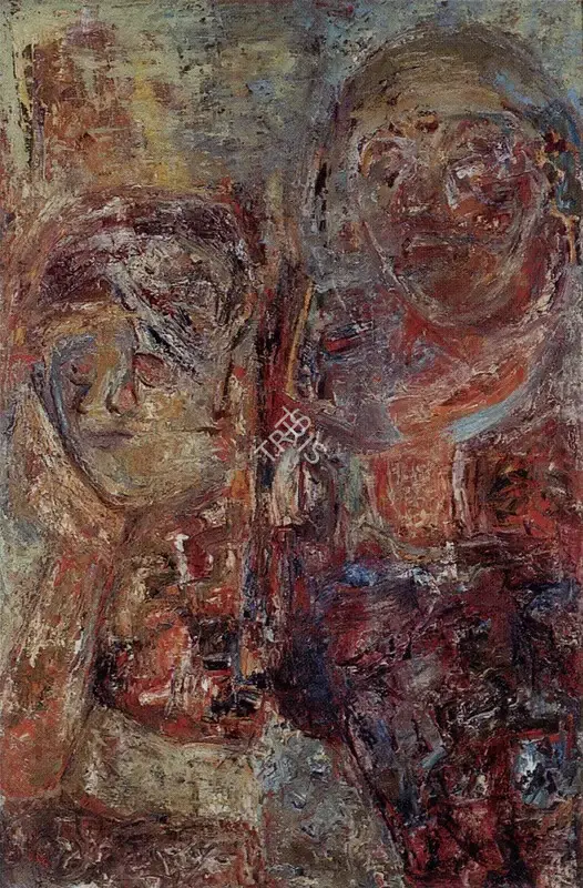 Khanna, Krishen (Artist). Two Figures, 1993 | Painting
