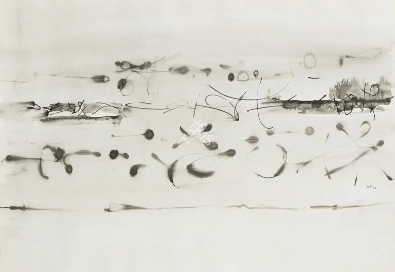 Gaitonde, V.S. (Artist). Composition No. 5. Ink on paper, 1963 | Drawing | FineArts | 00331972