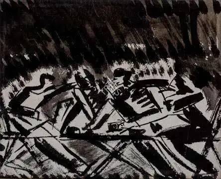 Hore, Somnath (Artist). Untitled (Figures), n.d. | Painting