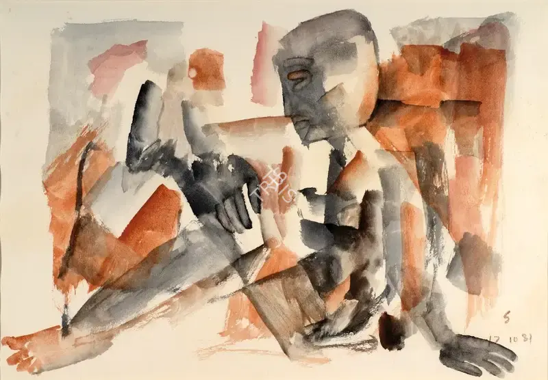 Hore, Somnath (Artist). Untitled, 1981 | Painting