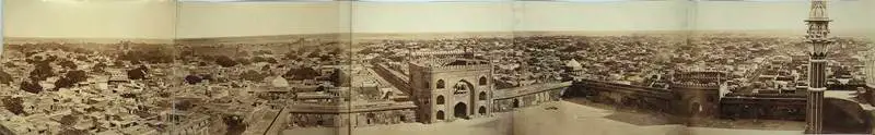 Beato, Felice (Photographer). Panorama of Delhi taken from the minaret of the Jumma Musjid - India after Mutiny. Albumen Print, February-April 1859 | Antiquarian Photograph | Photography | 00115049