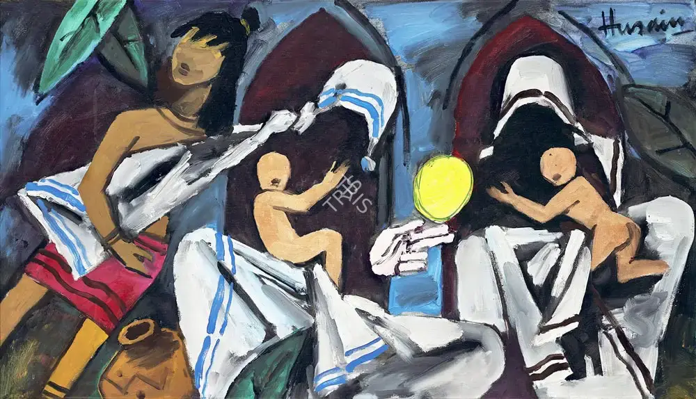 Husain, M.F. (Artist). Untitled (Mother Teresa Series), c.1980 | Painting