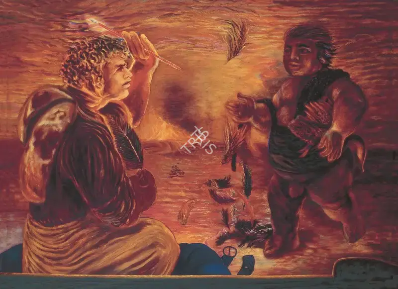 Kaleka, Ranbir (Artist). Itinerant Painter. Oil on canvas, 1988 | Painting | FineArts | 00599424