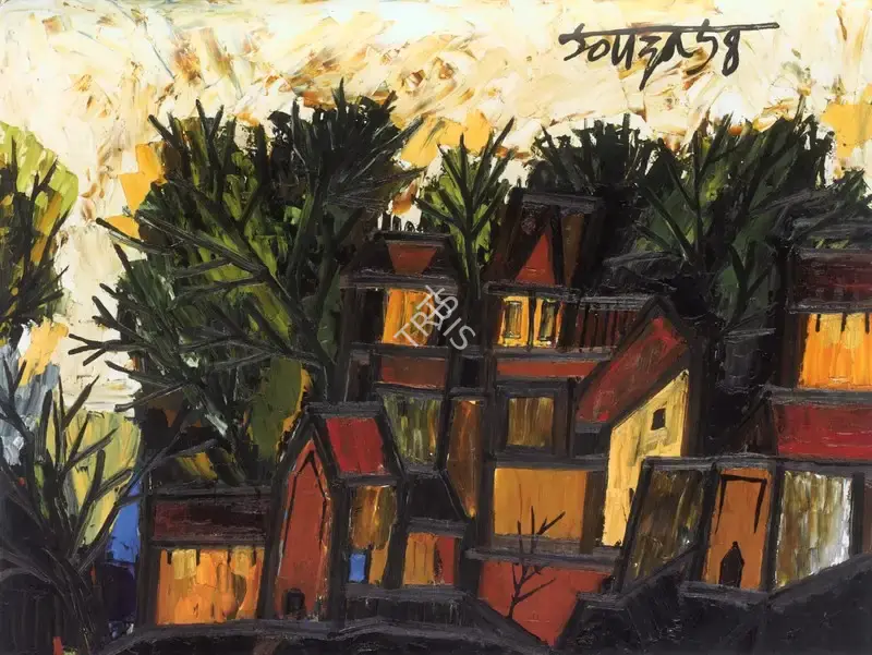 Souza, F.N. (Artist). Houses In Hampstead, 1958 | Painting