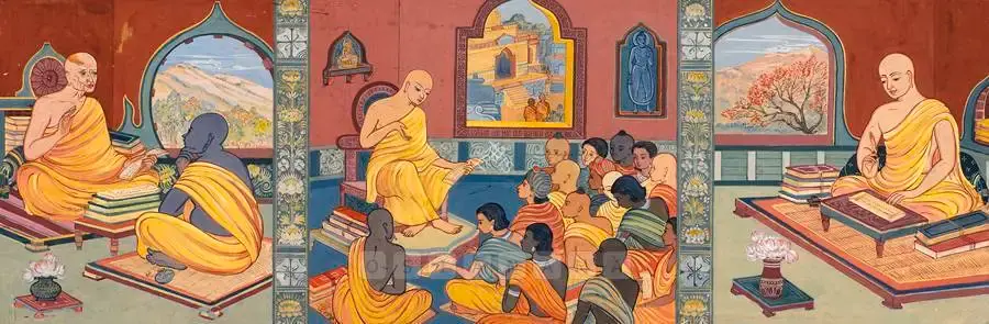 Dugar, Indra (Artist). Buddha As Teacher. Tempera on paper, 1954 | Painting | FineArts | 00576580