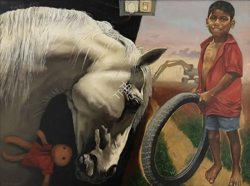 Ghosh, Subba (Artist). These are no Unicorns, 2022 | Painting